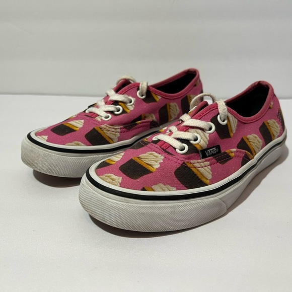 Vans Shoes - Vans Late Night Cupcake Low Top Pink Canvas Skate Shoes Sneakers M Sz 4.5 L Sz 6